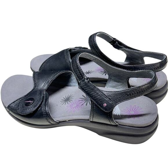 Dansko Women Iris Black Ankle Strap Comfort Sandal Size 7 / 37 - Picture 2 of 8